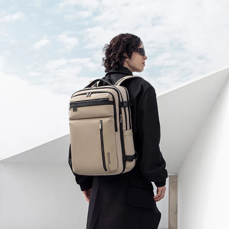 ARCTIC HUNTER Nylon Backpack Men's Black/Khaki-9