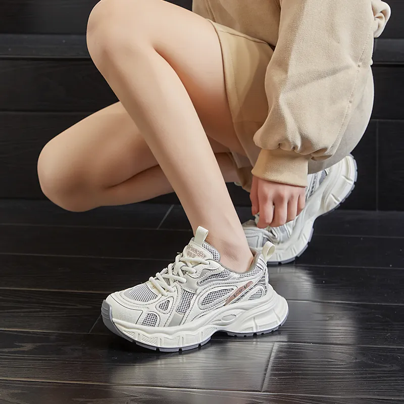 PLO CART Abrasion Resistant Low Top Chunky Sneakers Women's-10