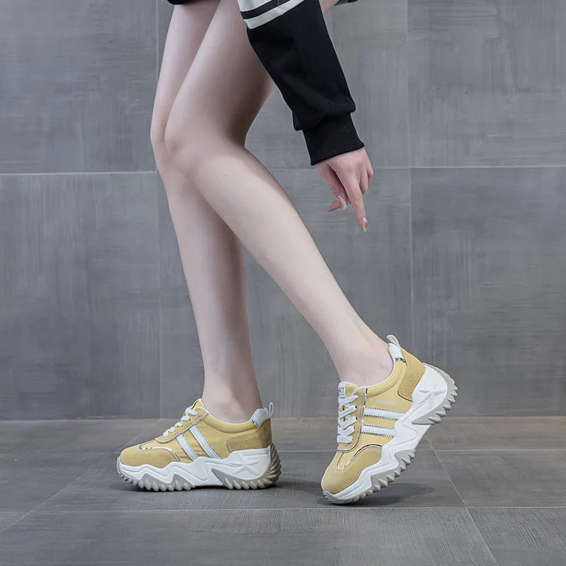 PLO CART Lightweight And Breathable Low Top Chunky Sneakers Women's-5