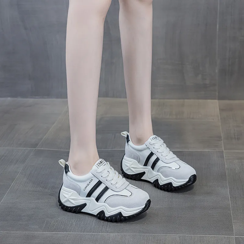 PLO CART Lightweight And Breathable Low Top Chunky Sneakers Women's-25