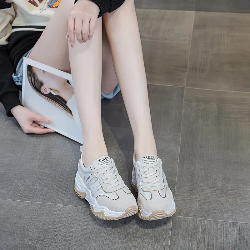 PLO CART Lightweight And Breathable Low Top Chunky Sneakers Women's-11