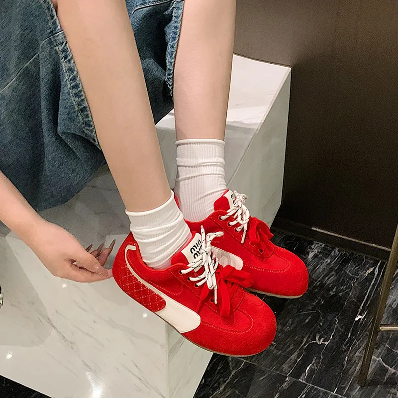 PLO CART Low Top Casual Shoes Women's Red-4