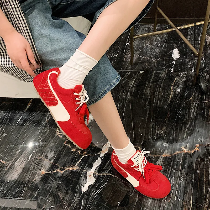 PLO CART Low Top Casual Shoes Women's Red-5