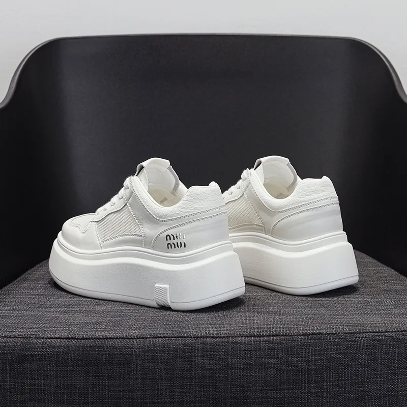PLO CART Abrasion Resistant, Lightweight, And Breathable Low Top Skateboard Shoes Women's White-3