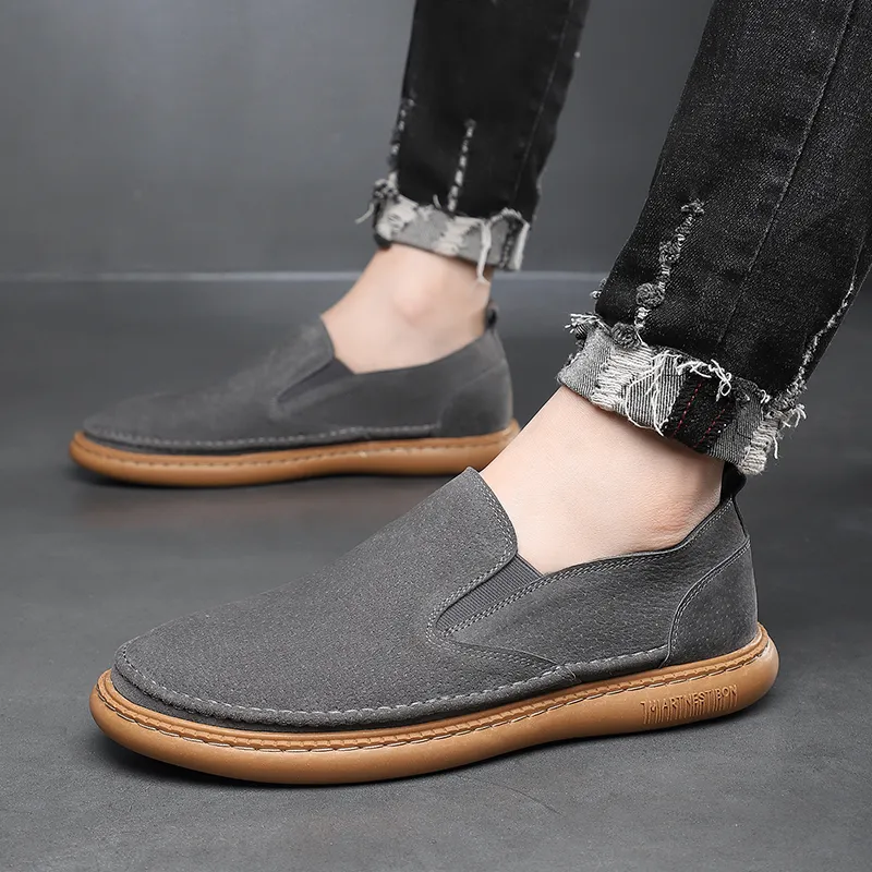 PLO CART Men's Casual Shoes Men Low Top Brown/Gray-9