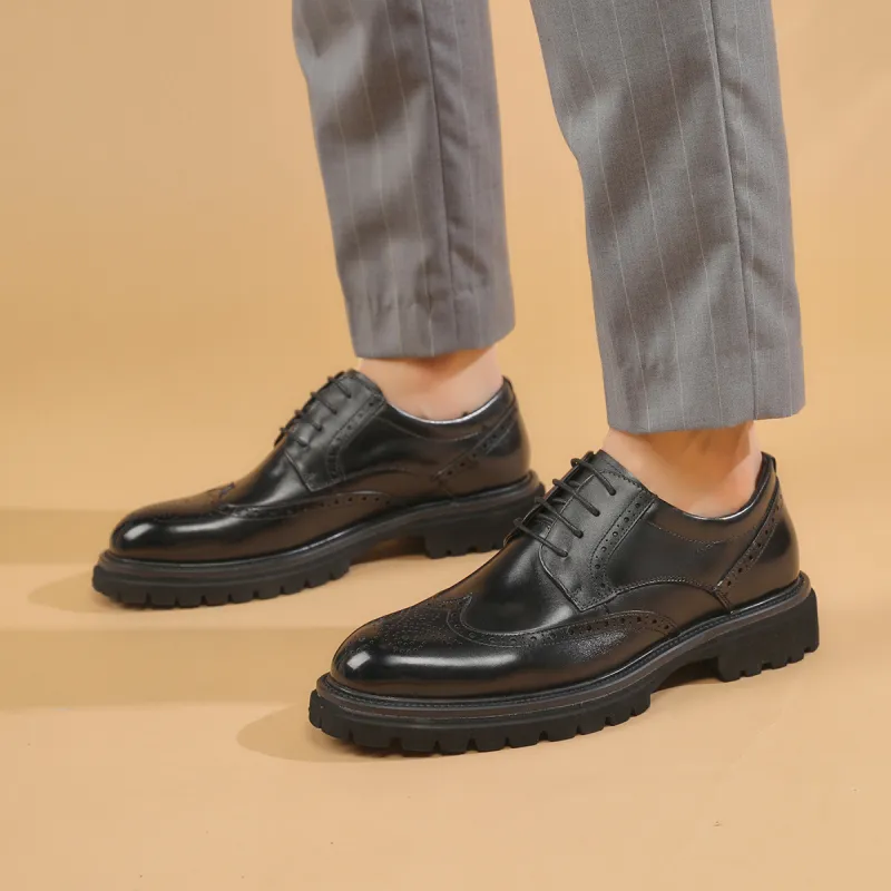 PLO CART Dress Shoes Men Low Top Black/Brown-7