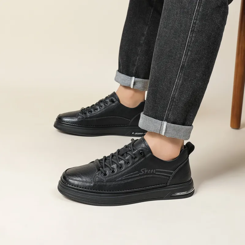 PLO CART Men's Casual Shoes Men Mid Top Black/Ecru/Gray-16