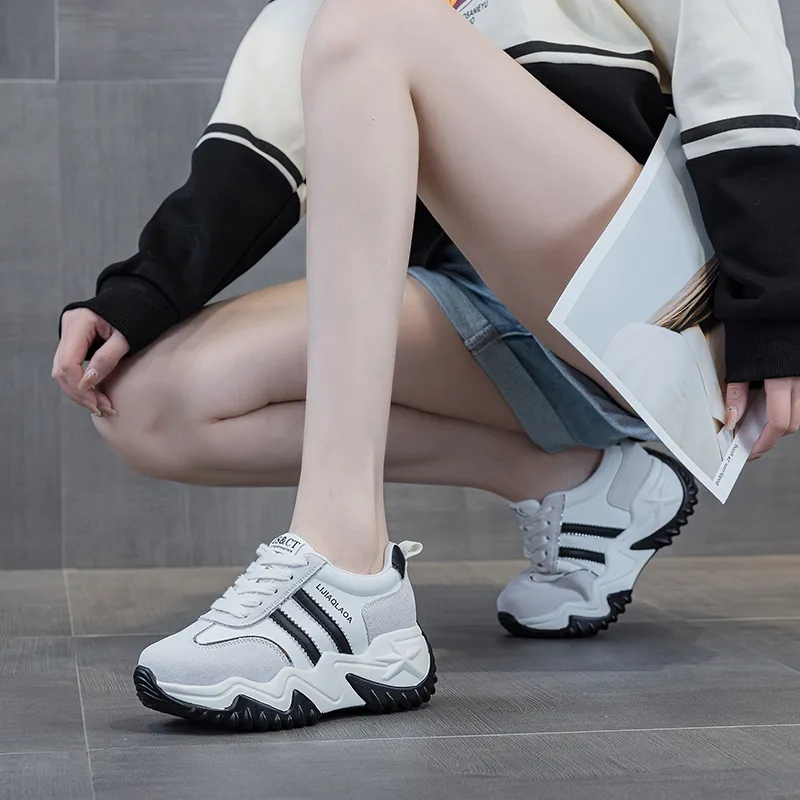 PLO CART Lightweight And Breathable Low Top Chunky Sneakers Women's-27