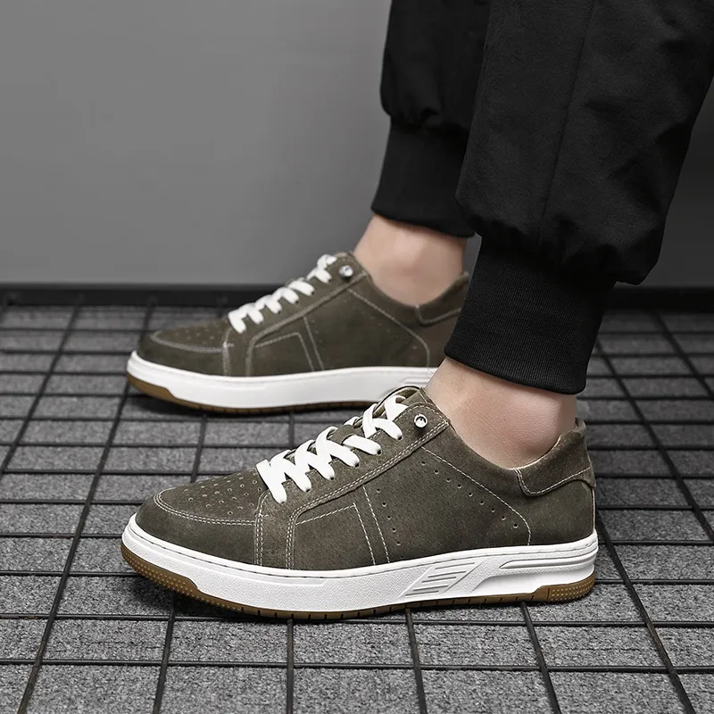 PLO CART Abrasion Resistant, Lightweight, And Breathable Low Top Skateboard Shoes Men's-3