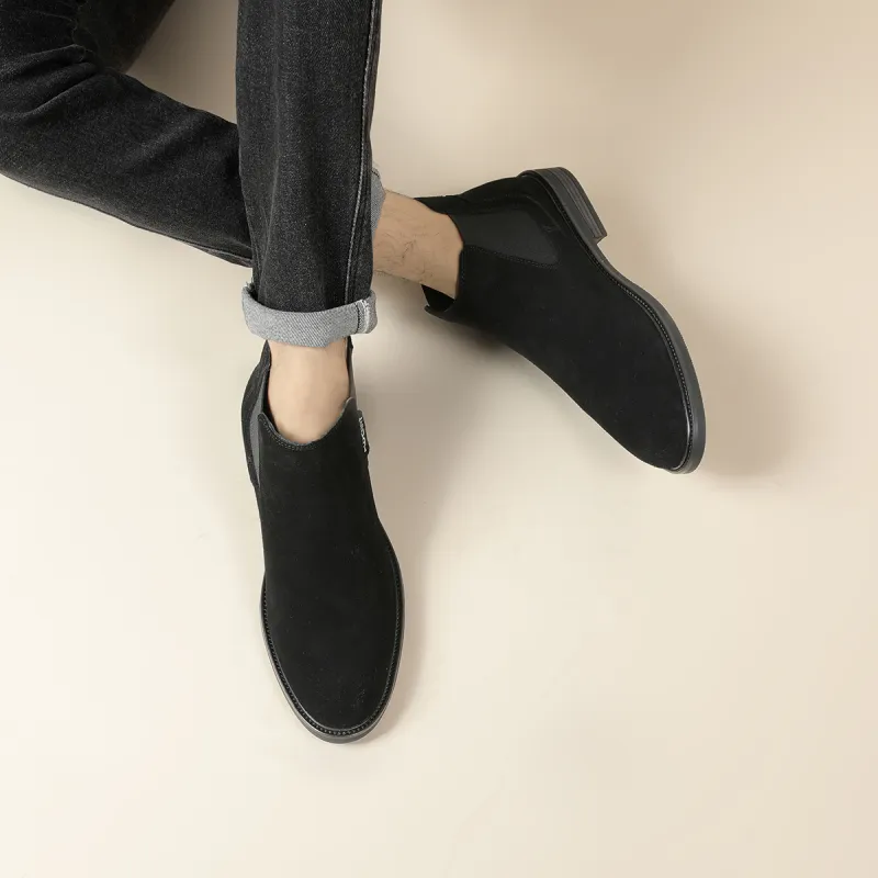 PLO CART Short Chelsea Boots Men's Black-10
