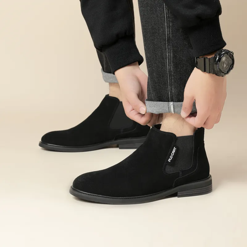PLO CART Short Chelsea Boots Men's Black-11