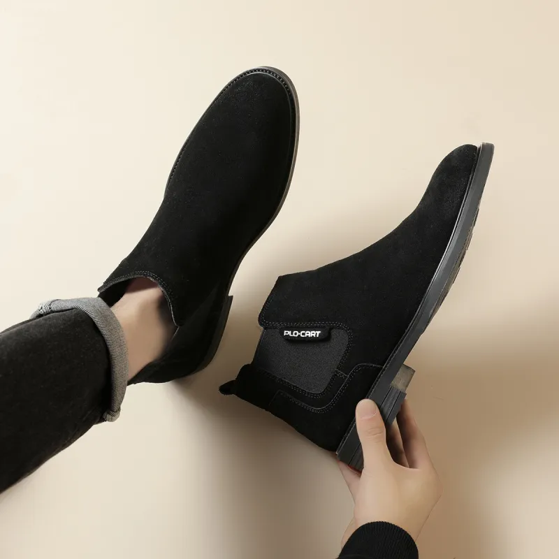 PLO CART Short Chelsea Boots Men's Black-9
