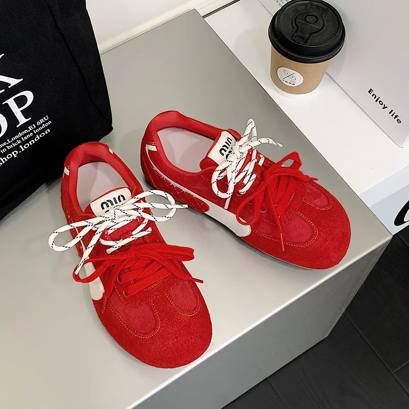 PLO CART Low Top Casual Shoes Women's Red-7
