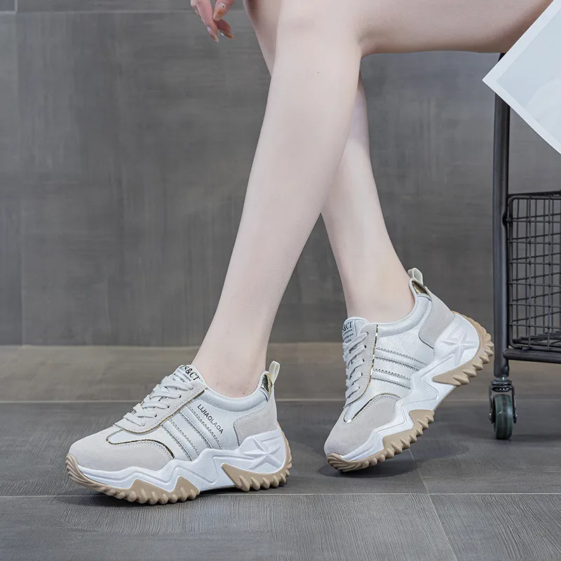 PLO CART Lightweight And Breathable Low Top Chunky Sneakers Women's-10