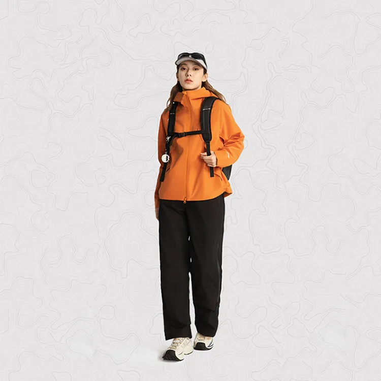 LiNing CF Tracing Windproof And Rainproof Windbreaker Jacket Women's Pumpkin Orange-3