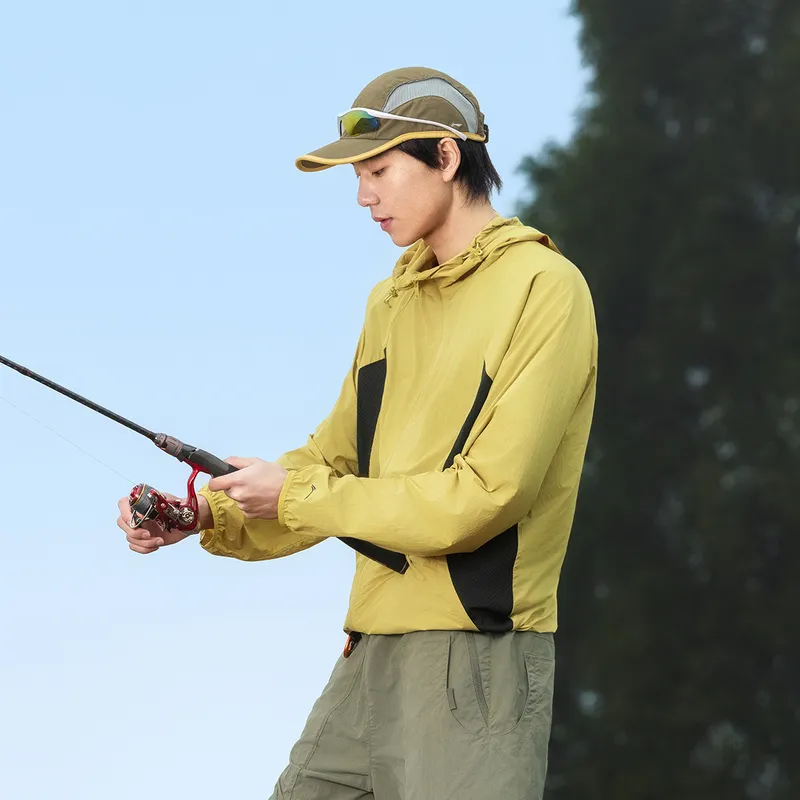 LiNing CF Tracing Sun Protection Clothing Trench Coat Men's Mixed Yellow-2