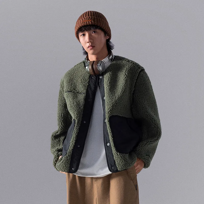 LiNing Crew Neck Single Breasted Thermal Long Sleeved Knitwear Men's Snail Smoky Green-2