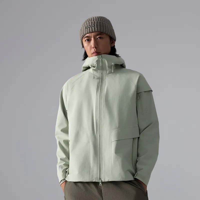 LiNing CF Tracing Wulong Armor Collection Waterproof And Windproof Windbreaker Jacket Unisex Desert Green-2
