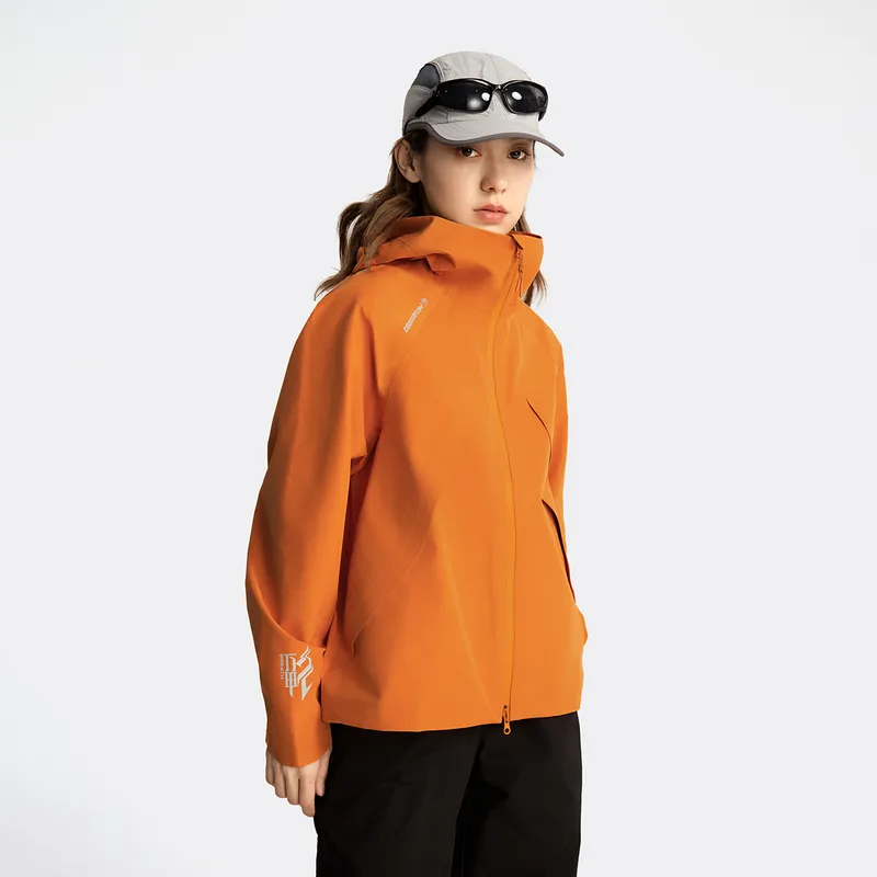 LiNing CF Tracing Windproof And Rainproof Windbreaker Jacket Women's Pumpkin Orange-4