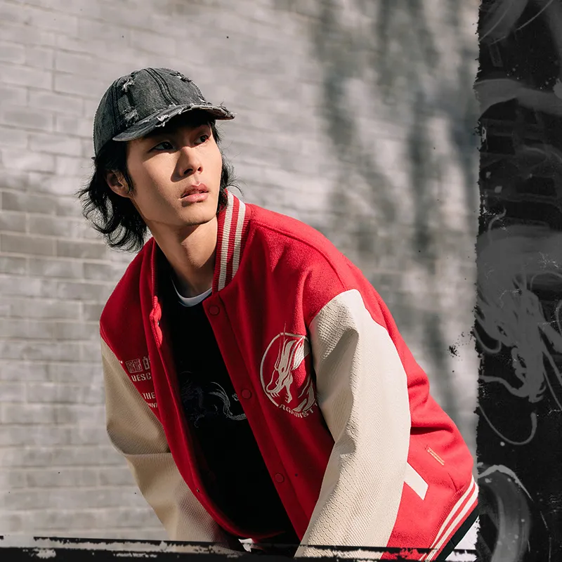 LiNing Baseball Jacket Unisex Agate Red-4