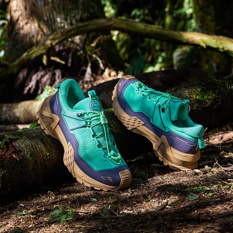 LiNing XuanChuan PRO Cushioning, Slip Resistant, And Abrasion Resistant Low Top Hiking Shoes Unisex Green Purple-6