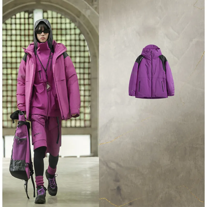LiNing CF Tracing Wulong Armor Collection Windbreaker Jacket Unisex Cosmic Sky Purple-5