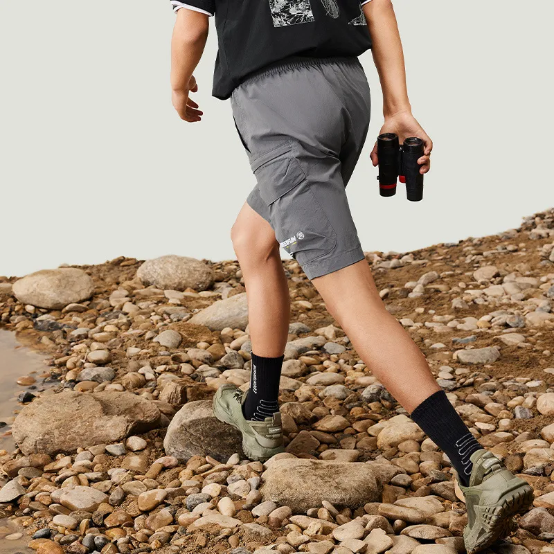LiNing CF Casual Shorts Men's Thunderstorm Gray-3