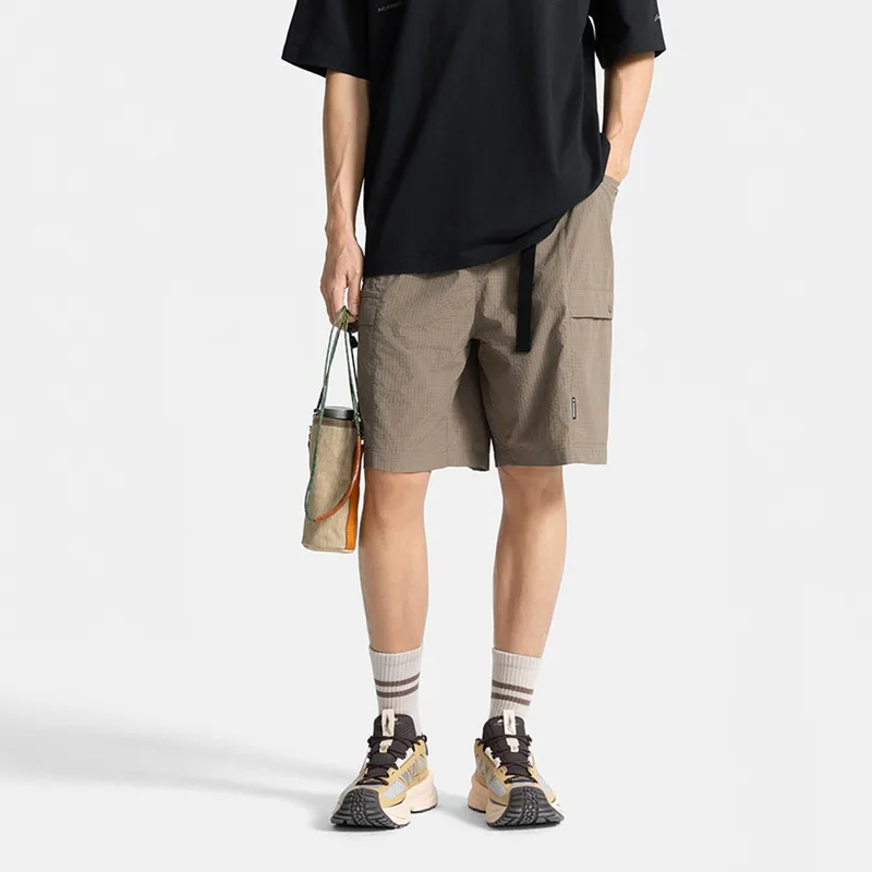 LiNing CF Tracing Cargo Shorts Men's Mushroom Brown-4