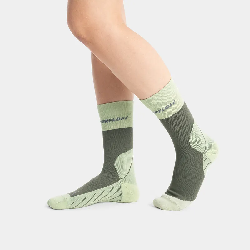 LiNing Outdoor Collection Mid Calf Socks Unisex Sage Green-6