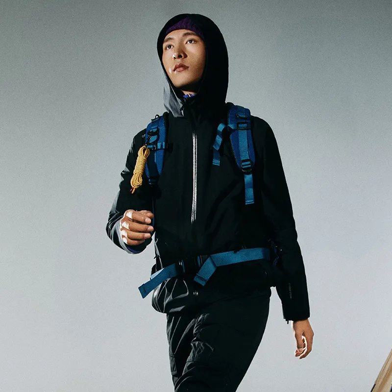 LiNing CF Tracing Wulong Armor Collection Waterproof And Windproof To Keep Warm Windbreaker Jacket Men's Black-3