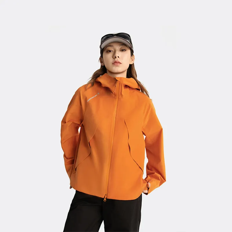 LiNing CF Tracing Windproof And Rainproof Windbreaker Jacket Women's Pumpkin Orange-5