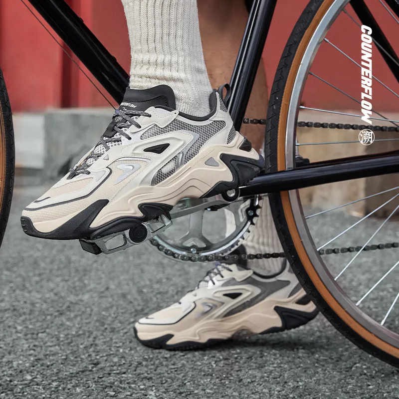 LiNing CF Tracing Collection Thousand Line Strategy SS Cushioning Wear-Resistant Low-Top Casual Shoes Men's Ash Ecru-8
