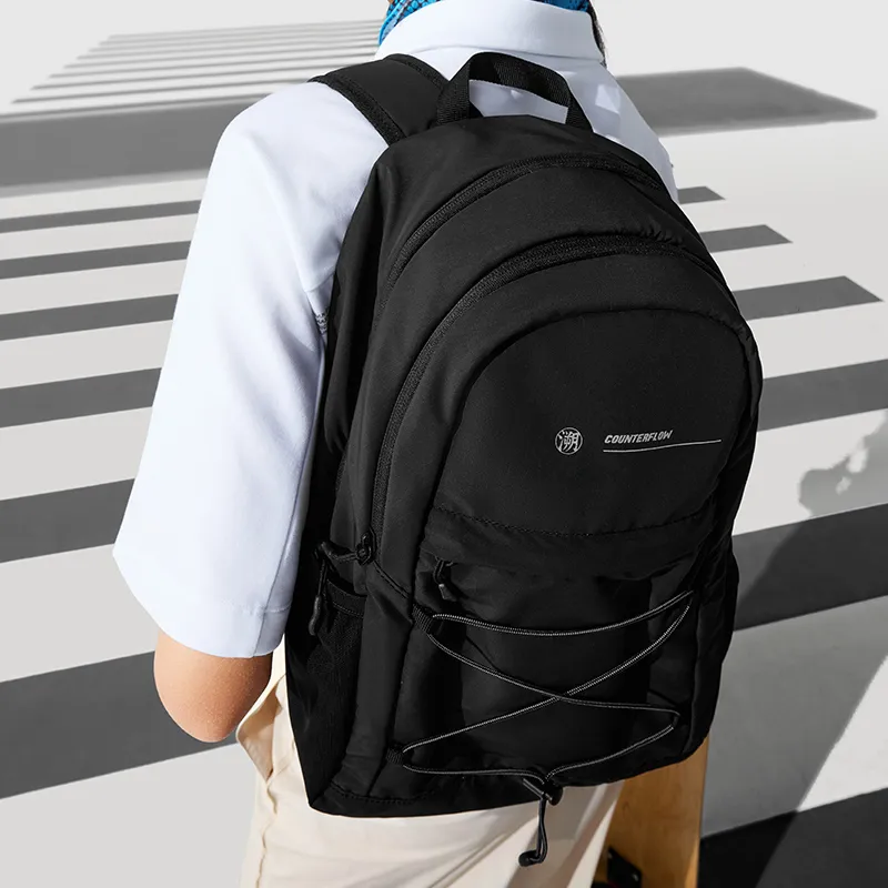 LiNing CF Polyester Backpack Unisex Black-5