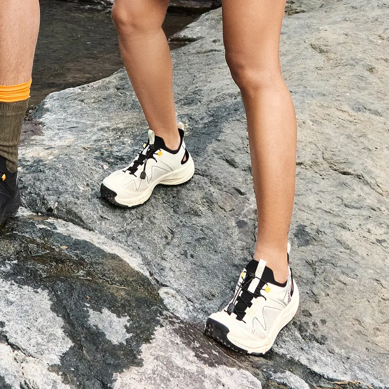 LiNing Yijie LITE Breathable Abrasion Resistant Slip Resistant River Trekking Shoes Women's Beige White Black-5