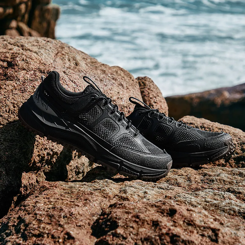 LiNing CF Tracing Collection Elegance Lite RT Cushioning Wear Resistant Low Top Trekking Shoes Men's Black-8