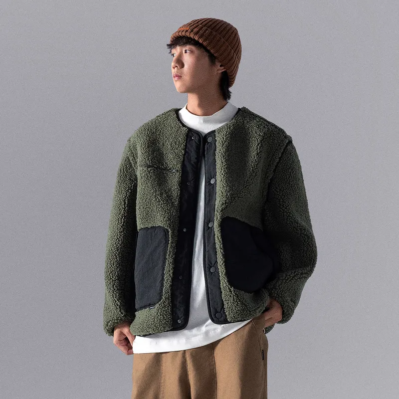 LiNing Crew Neck Single Breasted Thermal Long Sleeved Knitwear Men's Snail Smoky Green-3