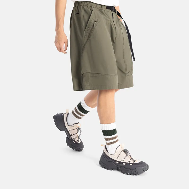 LiNing CF Tracing Casual Shorts Men's Ming Tea Green-2