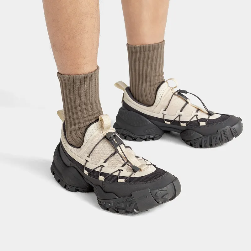 LiNing CF Tracing Low-Top Trekking Shoes Unisex Beige Black-6