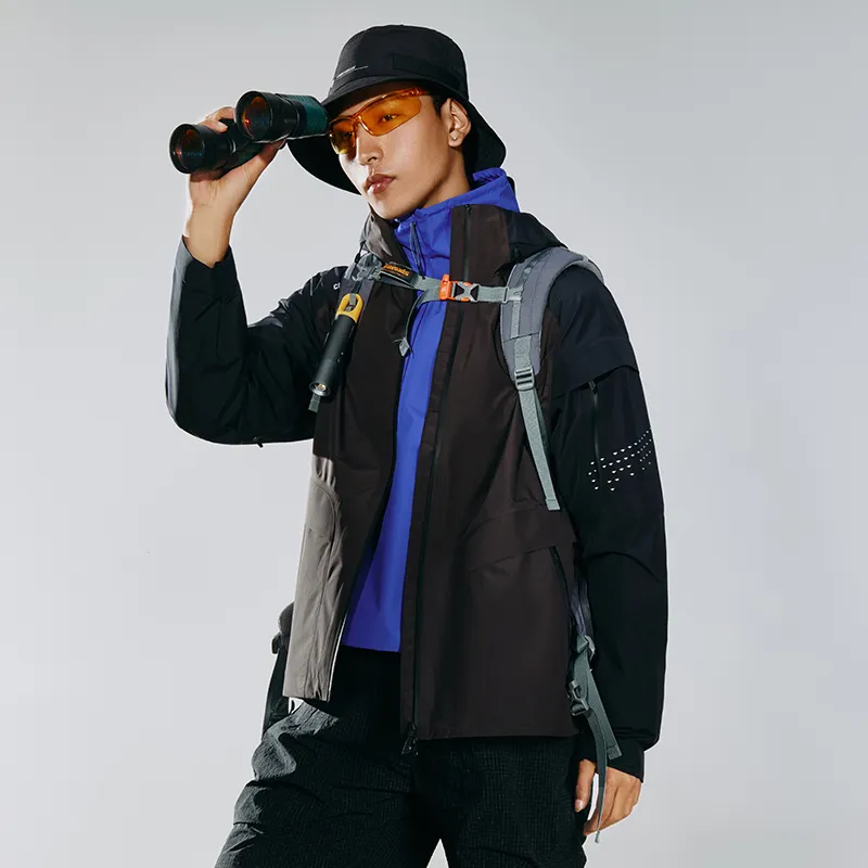 LiNing Waterproof And Windproof Windbreaker Jacket Men's Jet Sky-2