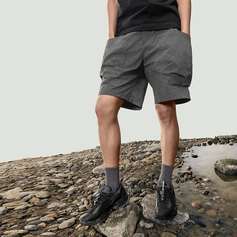 LiNing CF Casual Shorts Men's Thunderstorm Gray-6