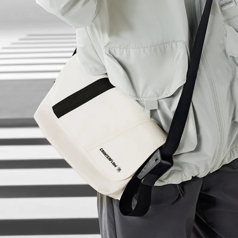 LiNing CF Tracing Polyamide Sling Bag, Shoulder Bag, Crossbody Bag Unisex Ivory-5