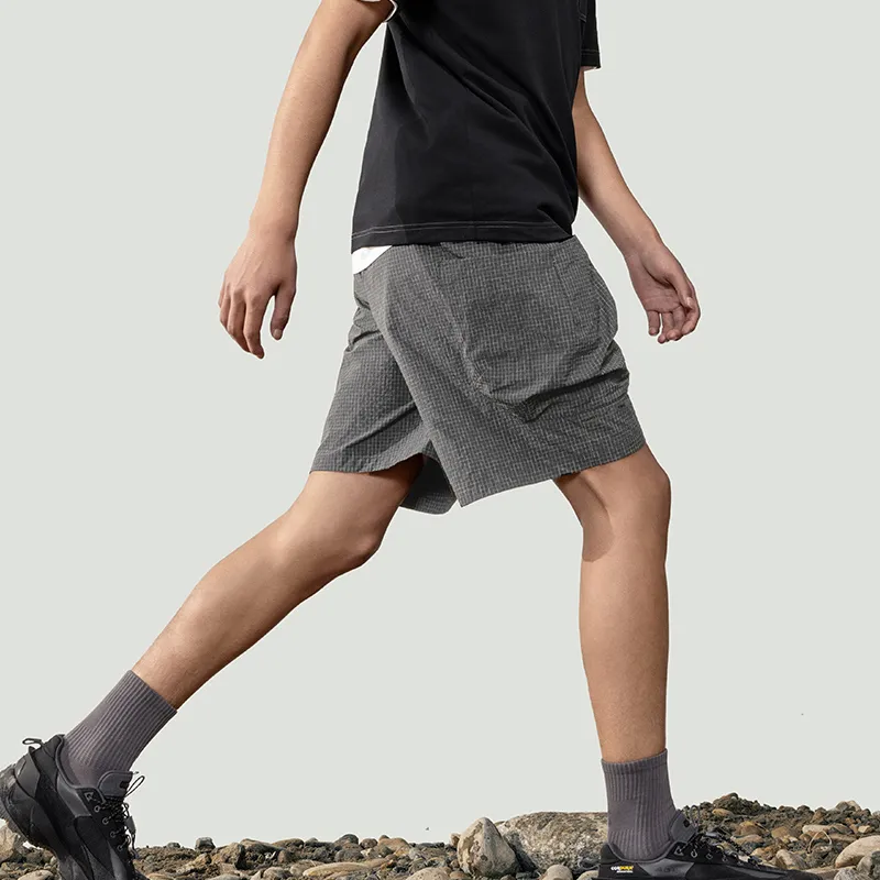 LiNing CF Casual Shorts Men's Thunderstorm Gray-3