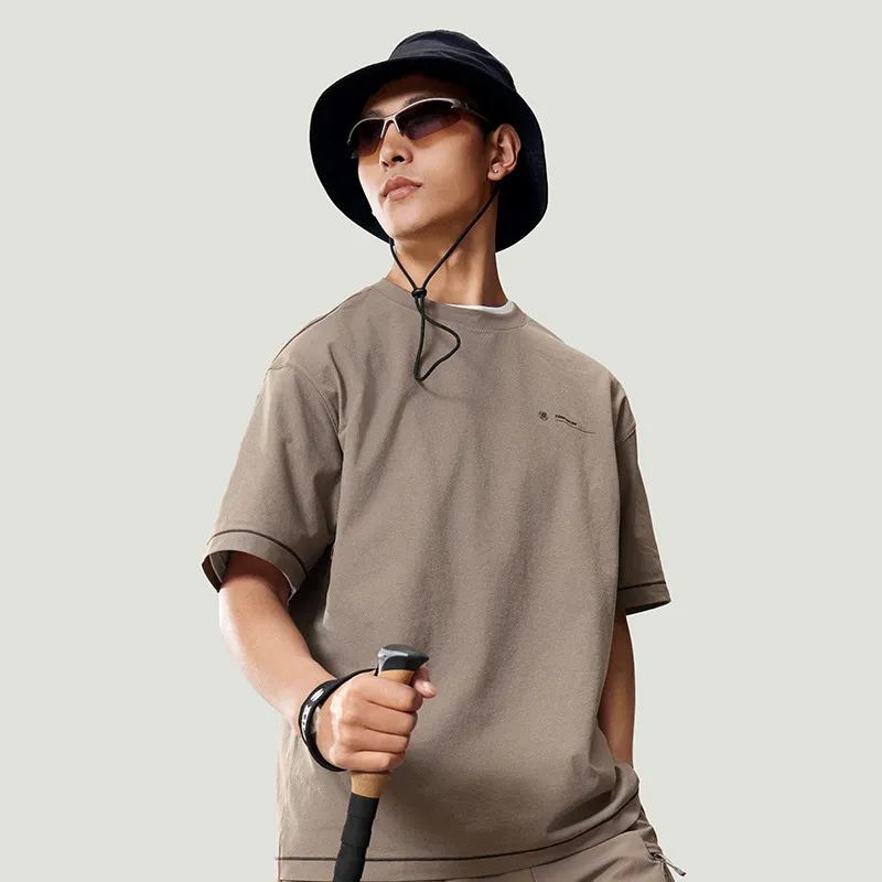LiNing T Shirt Unisex Stone Lotus Brown-3