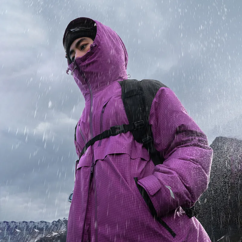LiNing CF Tracing Wulong Armor Collection Windbreaker Jacket Unisex Cosmic Sky Purple-3