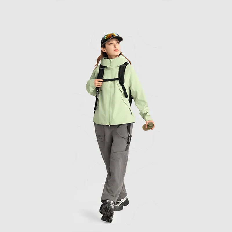 LiNing CF Tracing Windproof Rainproof And Breathable Windbreaker Jacket Women's Sage Green-5