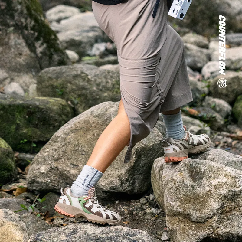 LiNing CF Tracing Collection, Xingye Cushioning, Wear Resistant Low Top Casual Shoes Women's Gray Brown Green-7