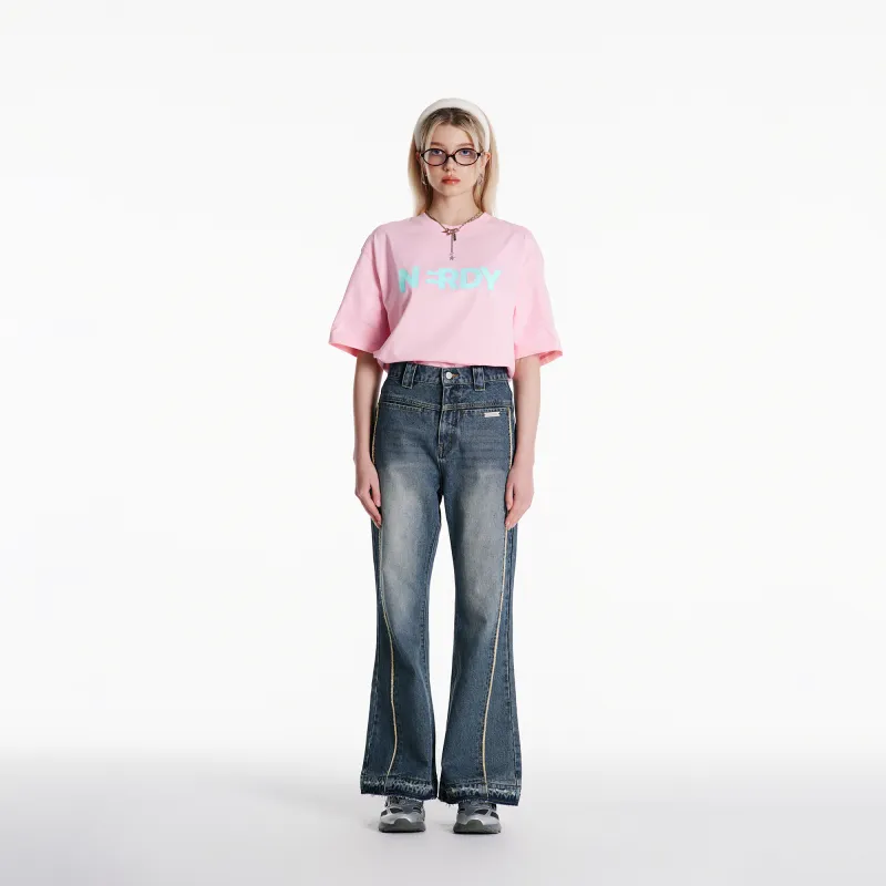 NERDY SS24 T Shirt Unisex Light Pink-2
