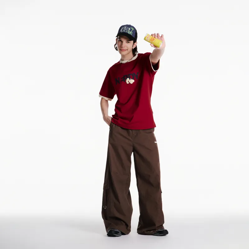 NERDY SS24 T Shirt Unisex Deep Red-5