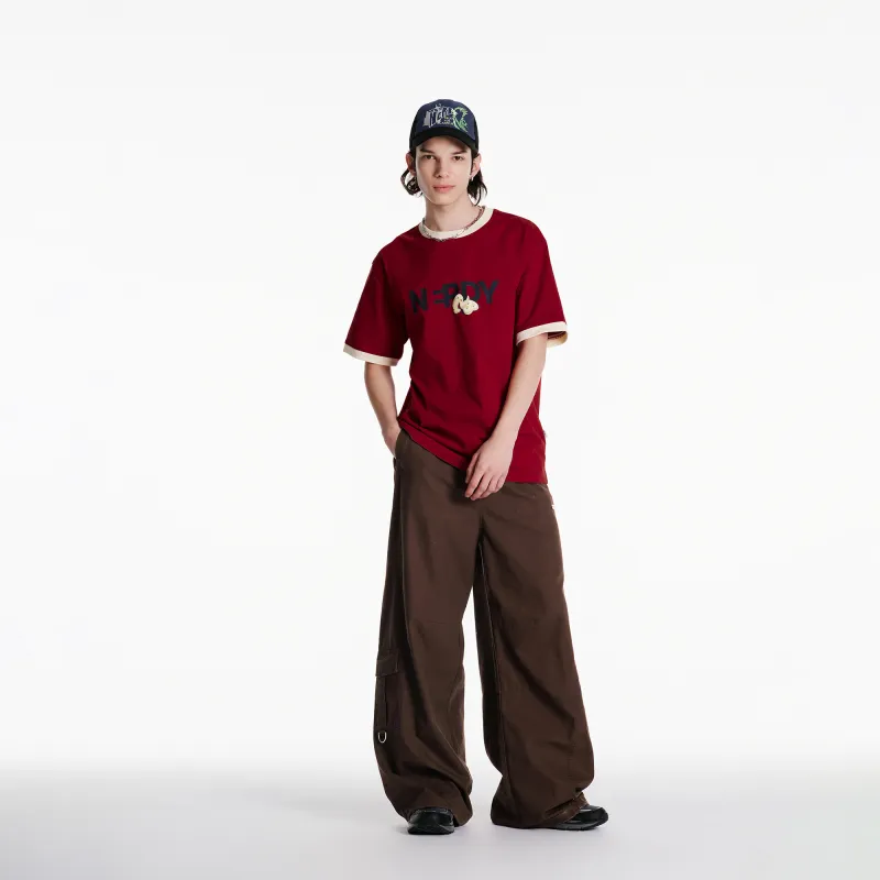 NERDY SS24 T Shirt Unisex Deep Red-4