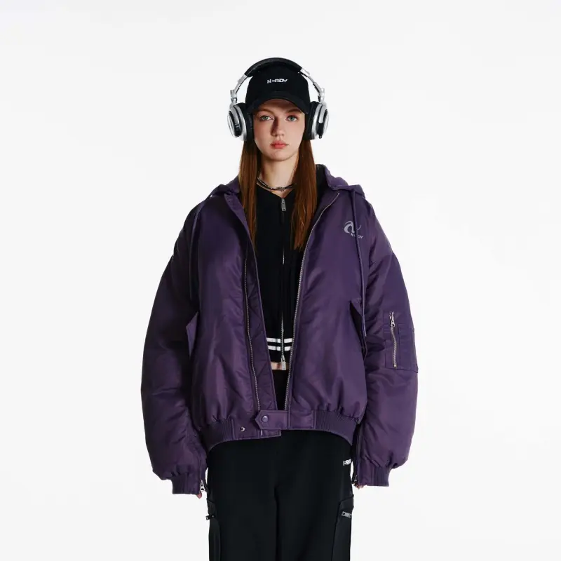 Nerdy Down Jackets Unisex Purple-2